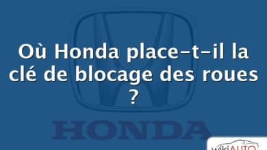 Où Honda place-t-il la clé de blocage des roues ?